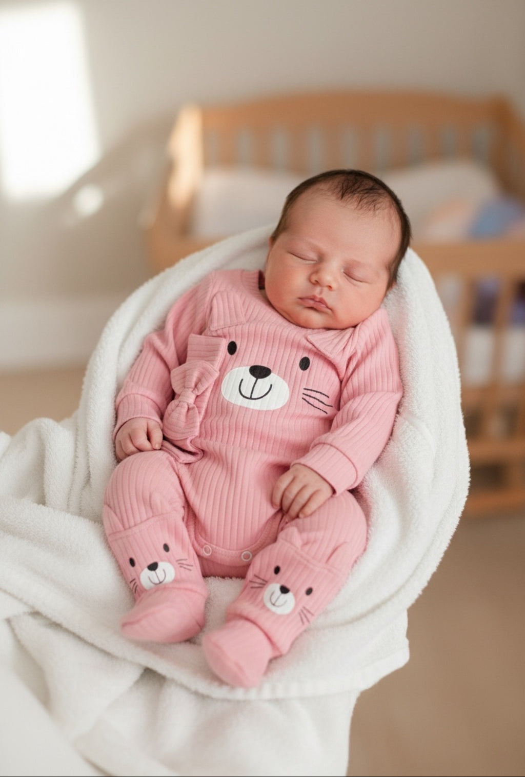 Pink Soft & comfortabel baby romper with soft pants