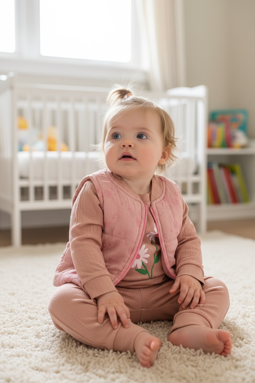 Body warmer with soft jogging pants and shirt