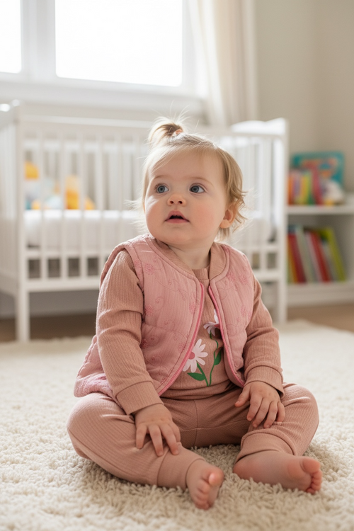 Body warmer with soft jogging pants and shirt