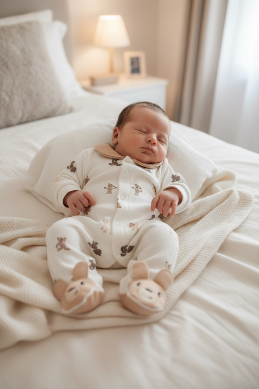 Sleep suit bear patterned