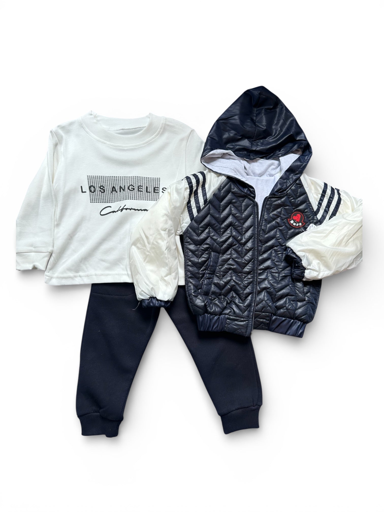 Boys jacket with shirt and jogging pants
