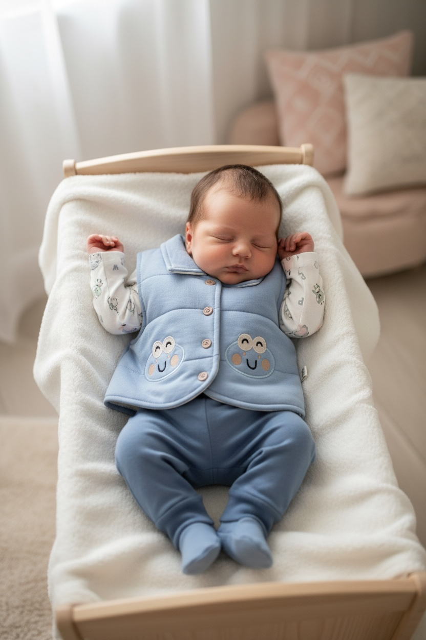 Boys gilet with soft jogging pants and shirt