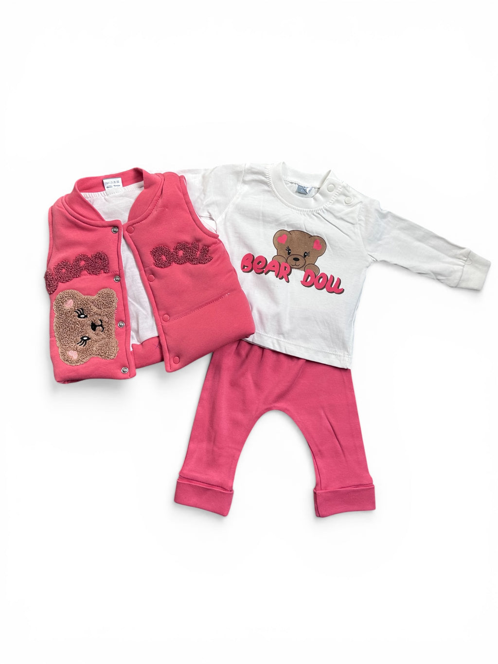 Girls - gilet, pants and long sleeve shirt