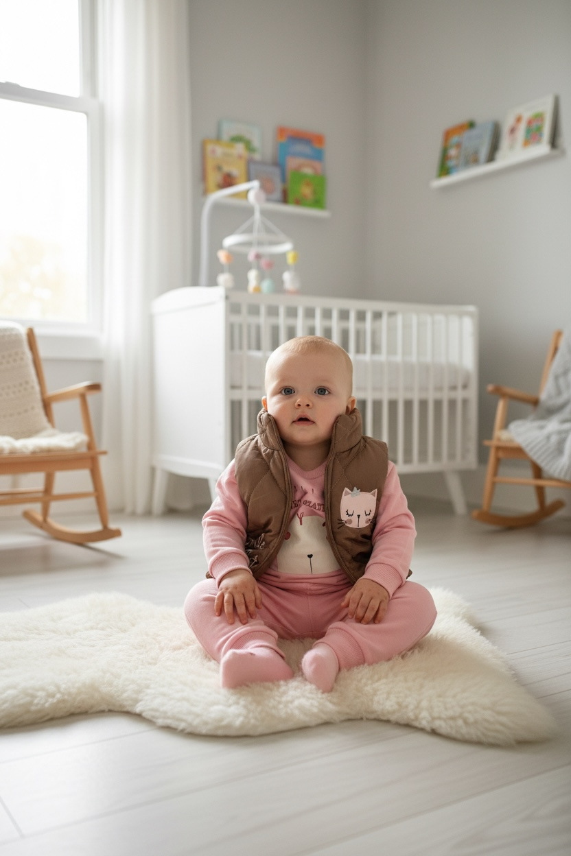Bodywarmer, jogging pants and long sleeve shirt