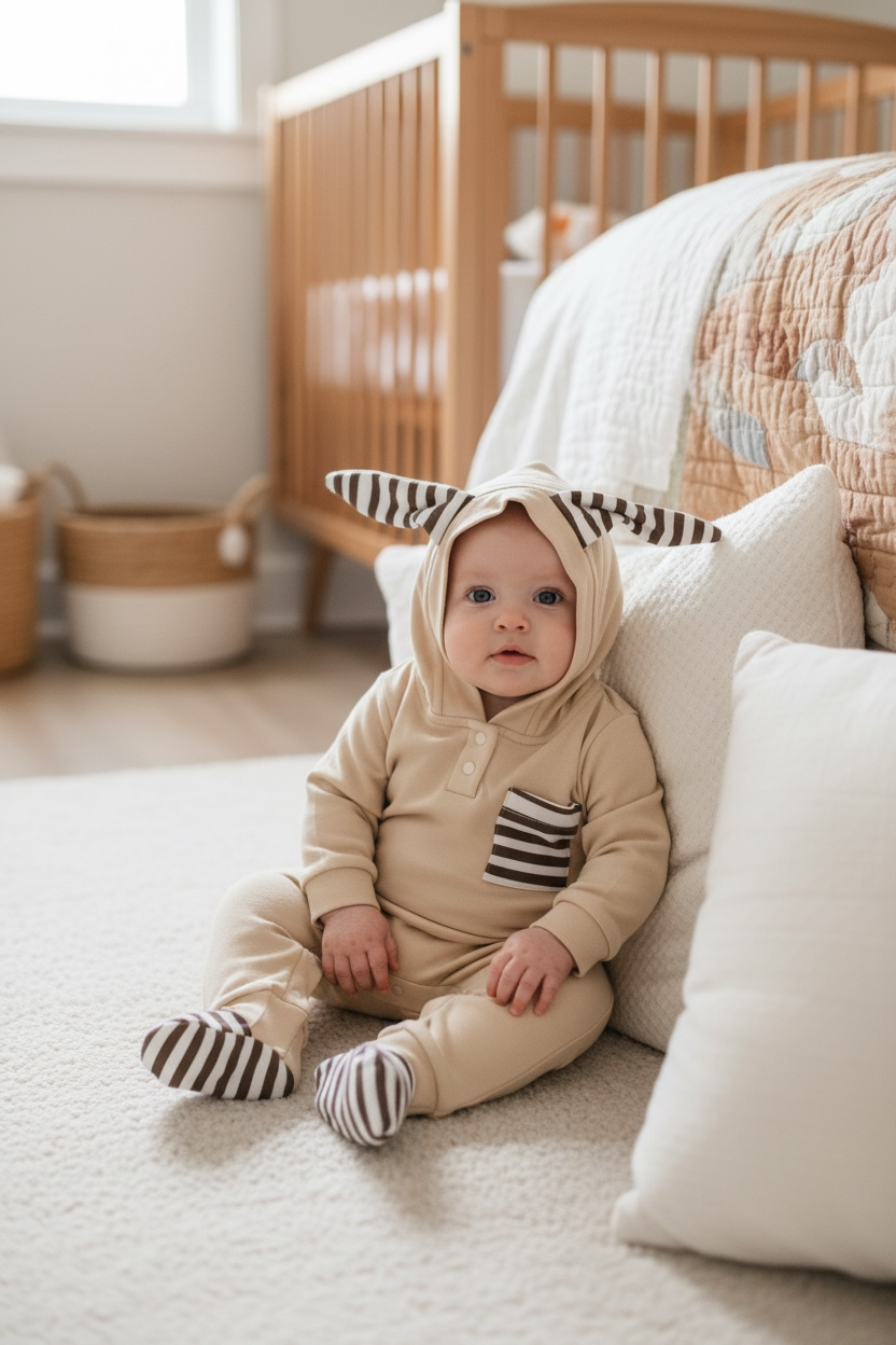 Onesie baby beige