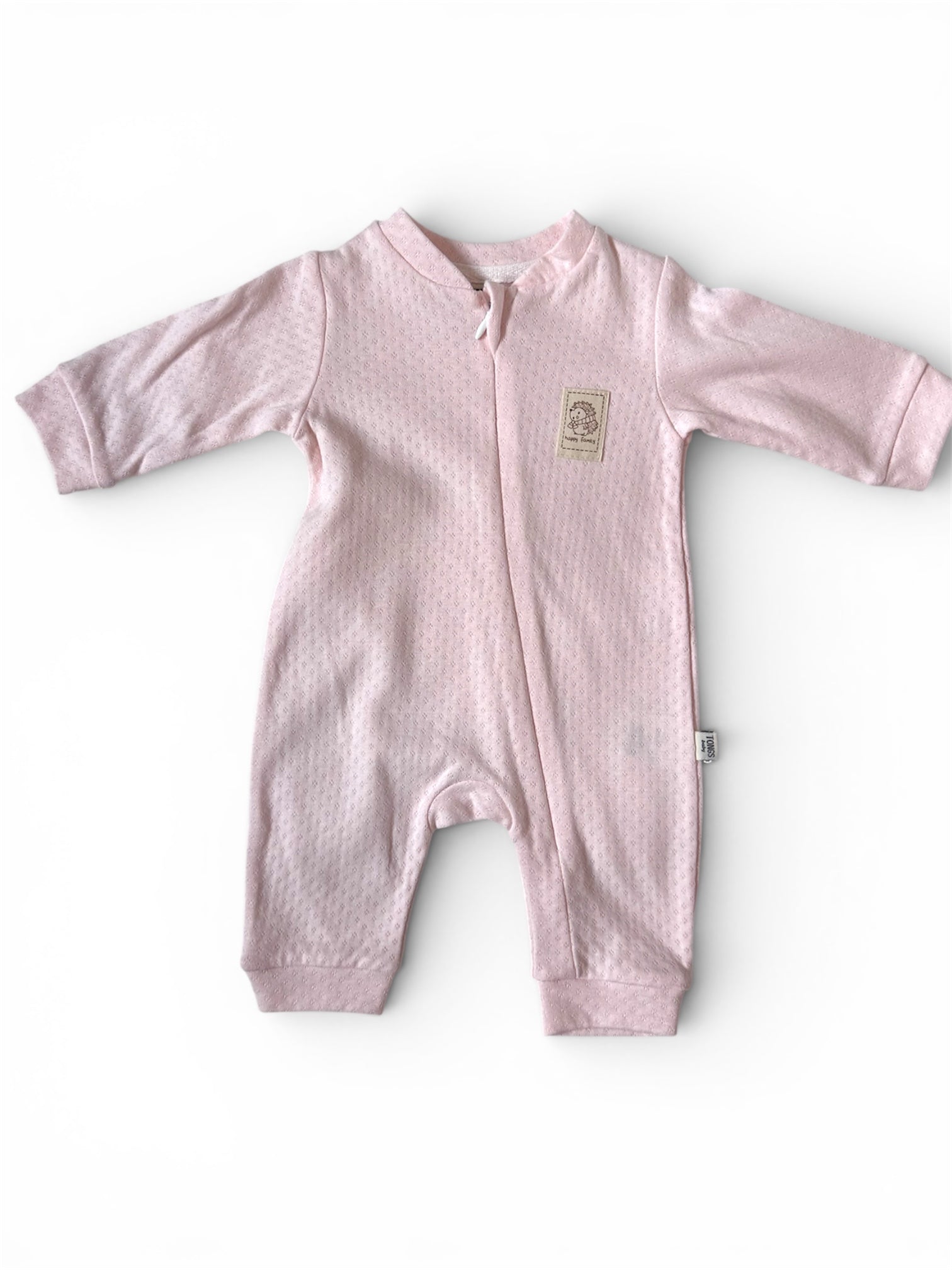 Baby grow soft pink