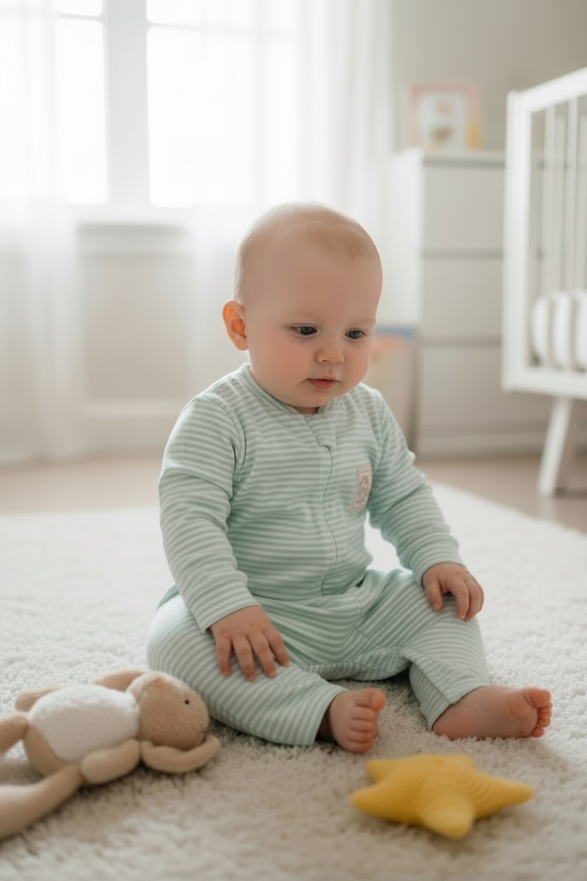 Baby grow soft green