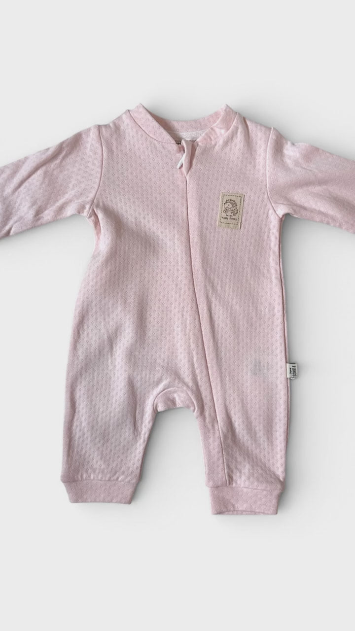 Baby grow soft pink